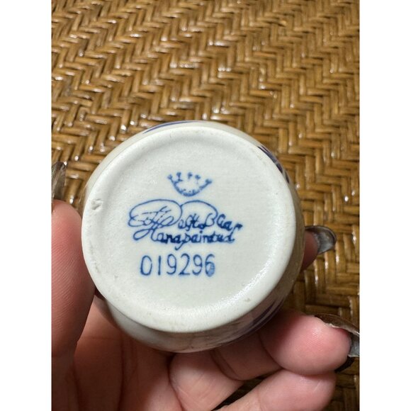 Delft Blue Holland Ceramic Vase With Windmill Design - Picture 9 of 10